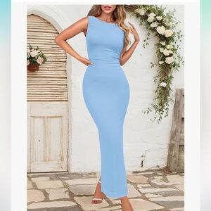 NWT - BTFBM - Chic Light Blue Maxi Dress - Size Medium